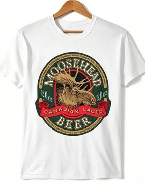 80s Moosehead Beer Vintage Canadian Lager Retro Graphic T-shirt Unisex